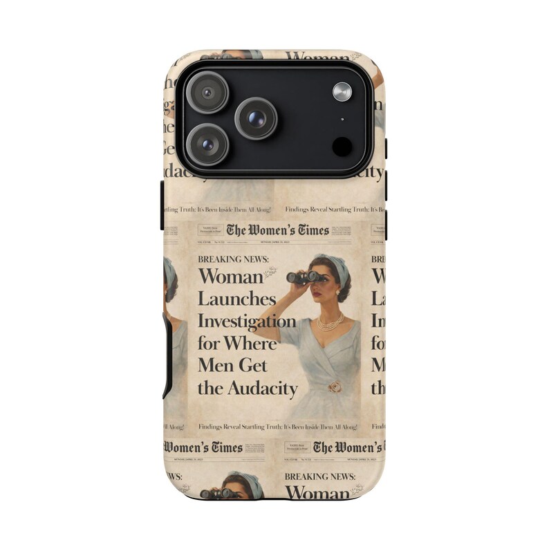 Funny Vintage Sarcastic Women Phone Case | Retro Sarcasm Text Design image 14
