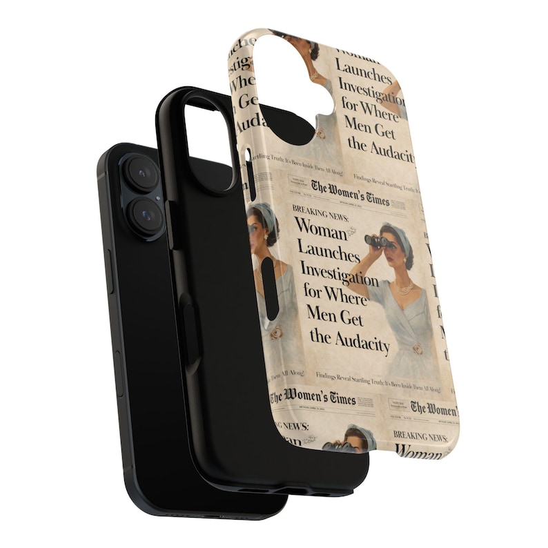 Funny Vintage Sarcastic Women Phone Case | Retro Sarcasm Text Design image 3