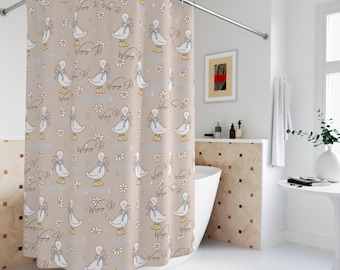 Silly Goose Shower Curtain - Quirky Bathroom Decor