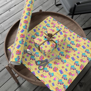 Retro Vibes: 90s Wrapping Paper | Retro Fun Totally 90s Throwback Collection| 90s Birthday Gift| Throwback Treasures 90s-Inspired