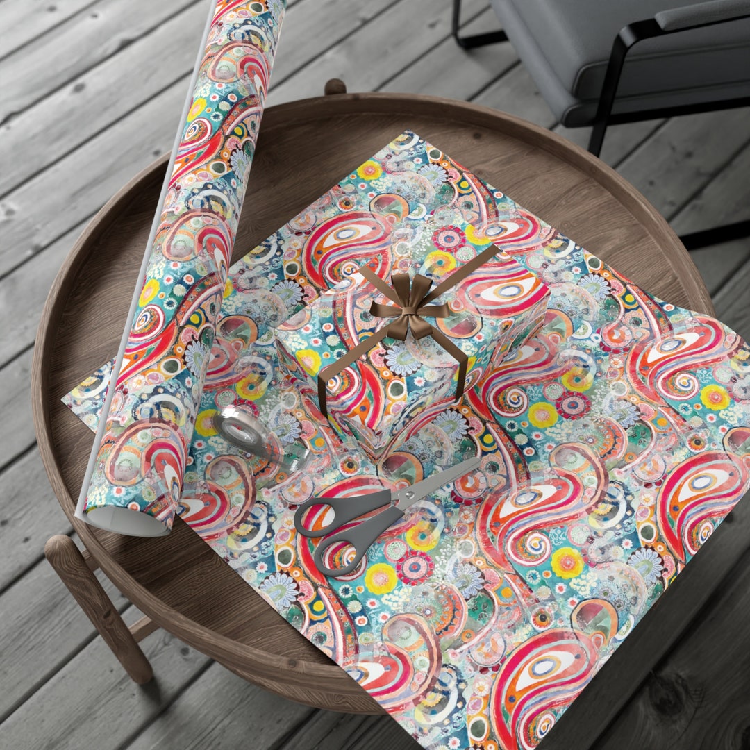Wrapped Chic Boho Chic Wrapping Paper Colorful, Fun, Eco-friendly, Unique Gift Wrap ...