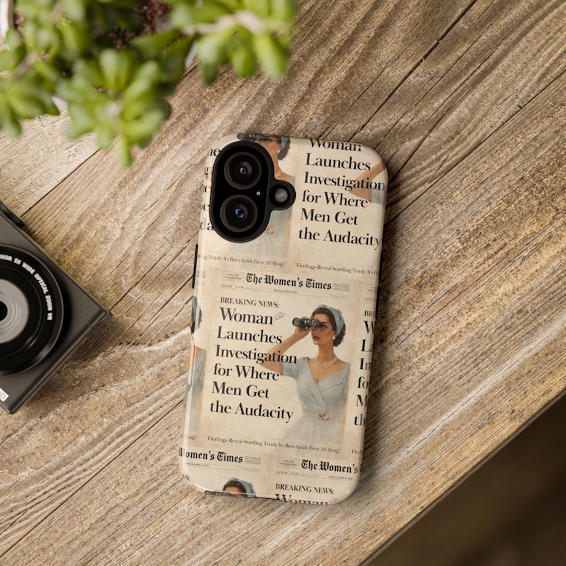 Funny Vintage Sarcastic Women Phone Case | Retro Sarcasm Text Design image 4
