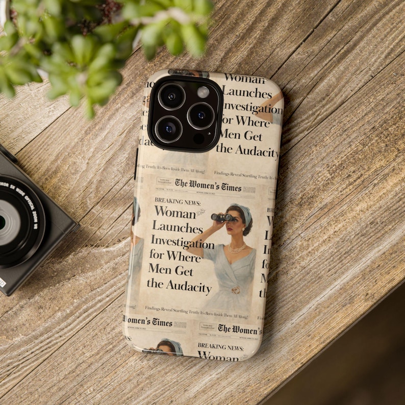 Funny Vintage Sarcastic Women Phone Case | Retro Sarcasm Text Design image 1