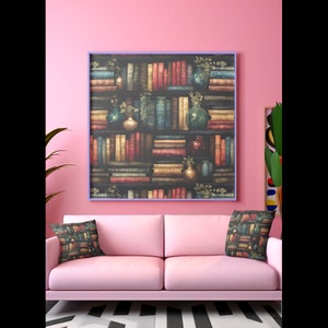 Book-Themed Decorative Pillow: Elegant Design for Bibliophiles