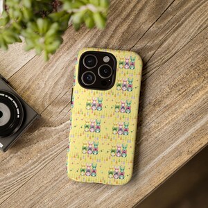 Phone Case, Cute Bunny Bows Tough Case, Adorable Rabbit Design, Bunny Lover Gift, Spring Cover for iPhone Samsung google, Protective Case,