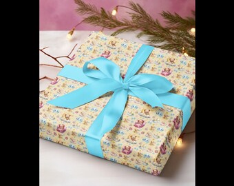 Baby Shower Wrapping Paper: Adorable Baby Designs, Matte or Satin Finish