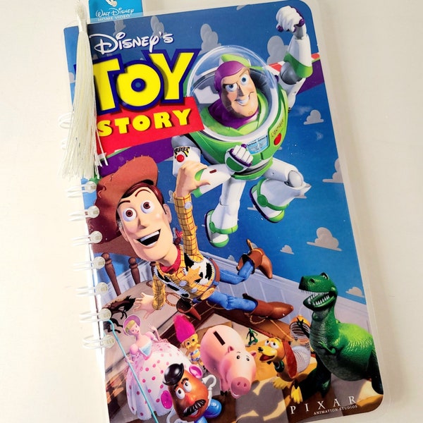 Toy Story VHS Journal, Upcycled VHS Notebook, Classic Disney Movie, Nostalgic Movie Gift, Retro Diary, Disney Lover Gift, Fun Journal