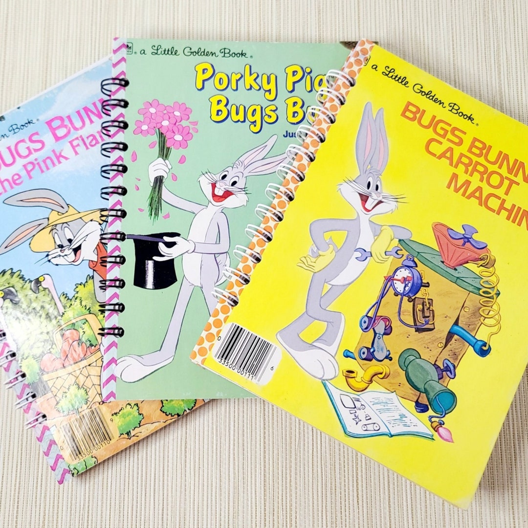 Bugs Bunny Journals, Upcycled Little Golden Books, Bugs Bunny Notebooks ...