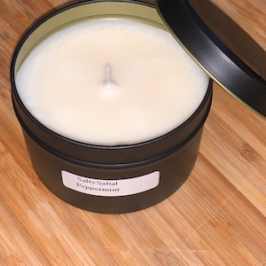 Soy peppermint candle