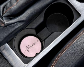 Autoonderzetter met mama-script polkadot | Spekstenen auto-onderzetter