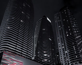Night Time in Brickell Miami Skyline