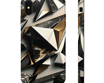 Triangular Marble Design Cell Phone Case for Unique Style