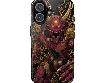 Crimson Oni iPhone Case | Void & Co. Cyberpunk Demon Phone Case