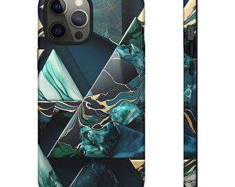 Triangular Marble Design Cell Phone Case: Unique & Stylish Protection