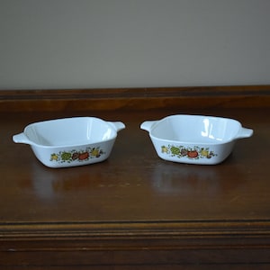 Set of 2 - Vintage Corningware / Corning Ware Spice O&#39; Life / Spice Of LIfe Petite Pans -P-41-B / 1.75 cup