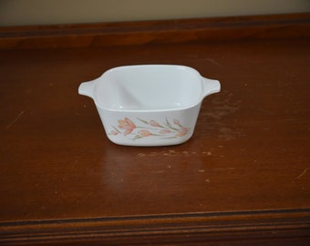 Vintage Corning / Corningware /  Corning Ware Peach Floral P-43-B (2 & 3/4 Cups) Petite Dish