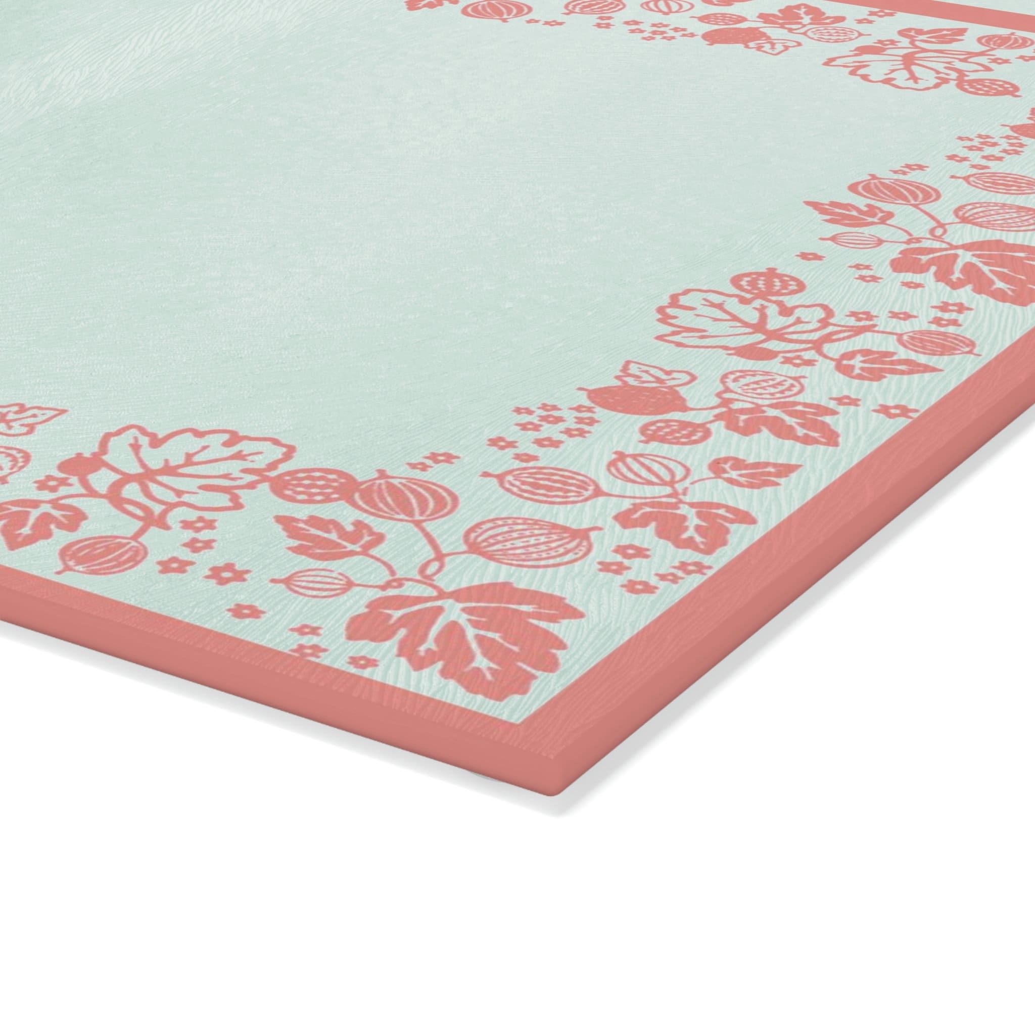 Vintage Pyrex Pink on White Gooseberry Pattern Influenced Design