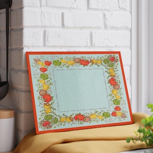 Tabla de cortar/tabla de cortar de vidrio templado con estampado vintage Spice O' Life / Spice of Life de Corningware.