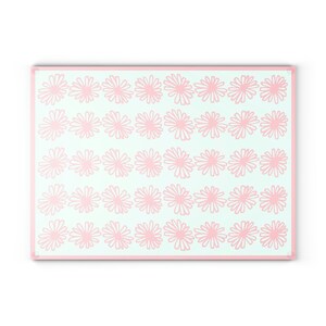 Vintage Pyrex Pink Daisy Pattern Influenced Design Vintage Style Tempered Glass Kitchen Work Top Saver, Cutting Board, Chopping Board image 3