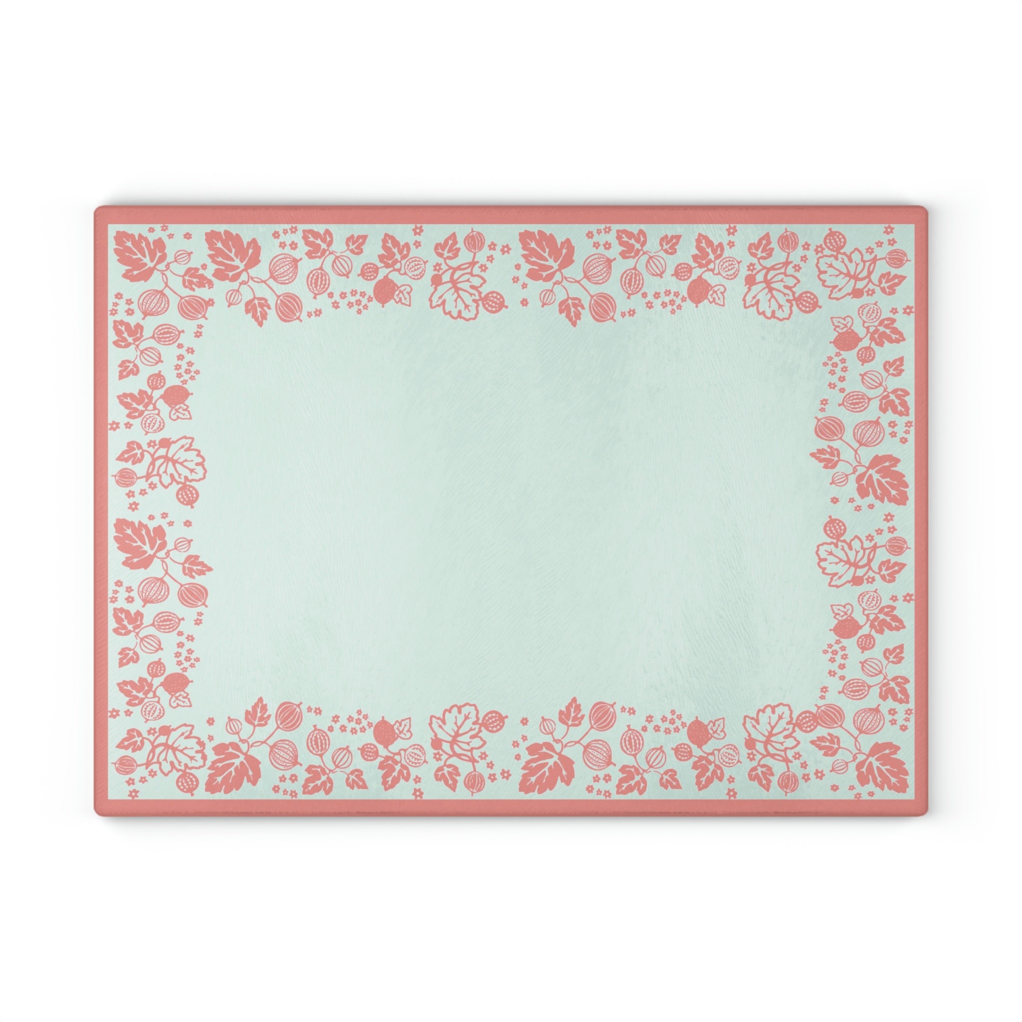 Vintage Pyrex Pink on White Gooseberry Pattern Influenced Design