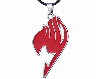 Collier Fairy Tail Anime - Pendentif Alliage Argent Pour Fans - Chaîne 55cm