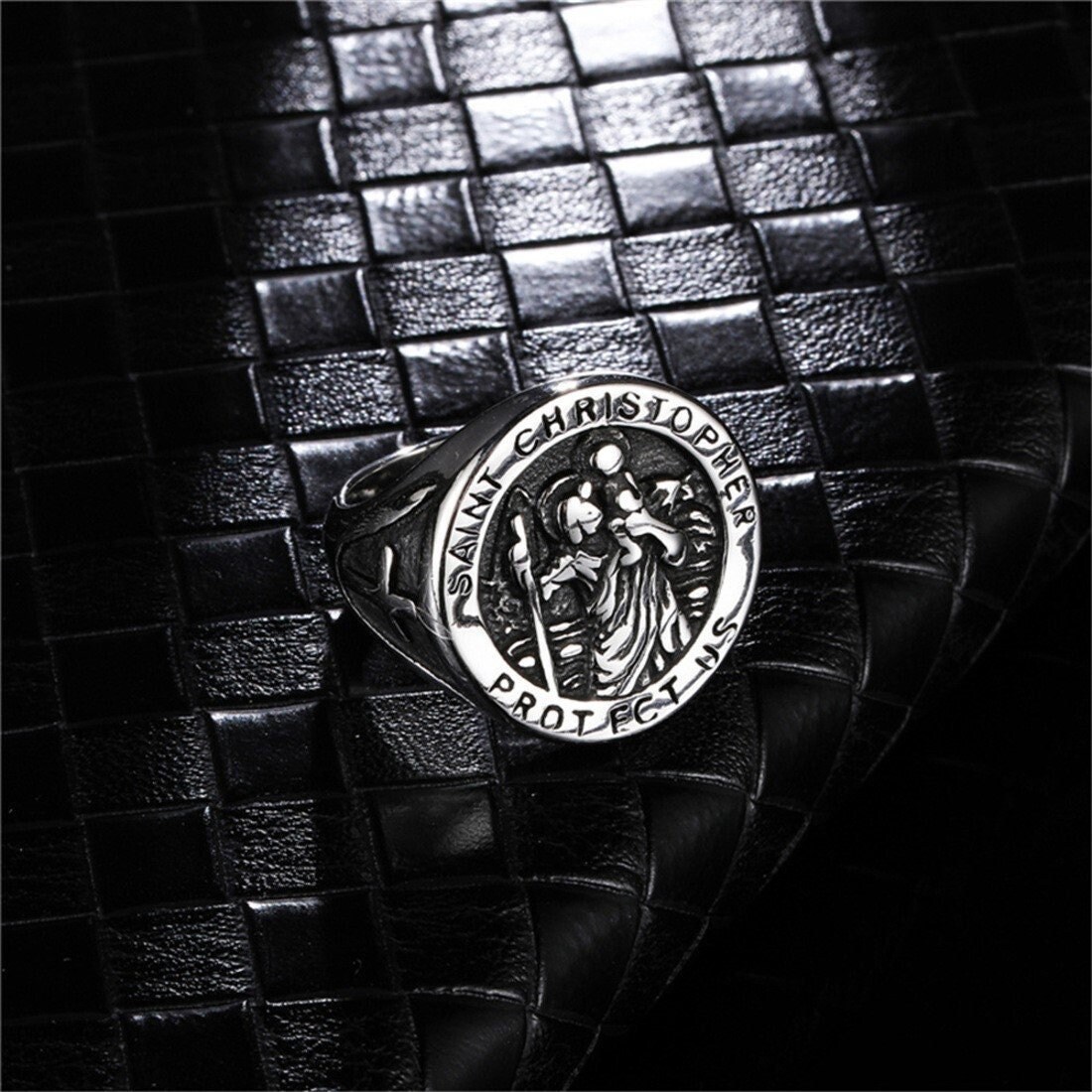 Silver St Christopher Ring