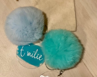 Porte clefs personnalisé- porte clefs pompons