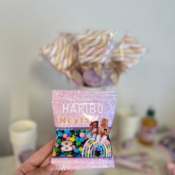 Personalisierter Haribo / Geburtstagsgeschenk – Hochzeit – Taufe – Veranstaltungen – 100 % personalisiert