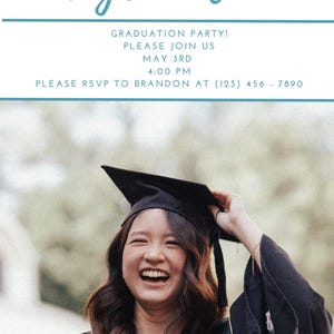 Graduation Invitation, Graduation Announcement, Graduation Party, High School Graduation Announcement, College Graduation, Grad Party