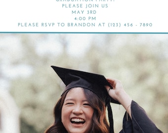 Graduation Invitation, Graduation Announcement, Graduation Party, High School Graduation Announcement, College Graduation, Grad Party