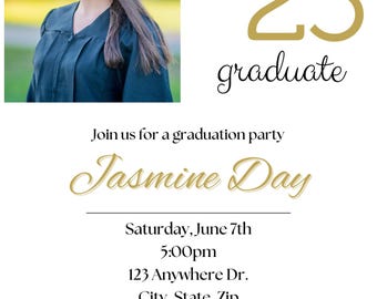 Graduation Announcement, Graduation Invitation, Graduation Party, Grad Party, College Graduation, High School Graduation, Grad Invite