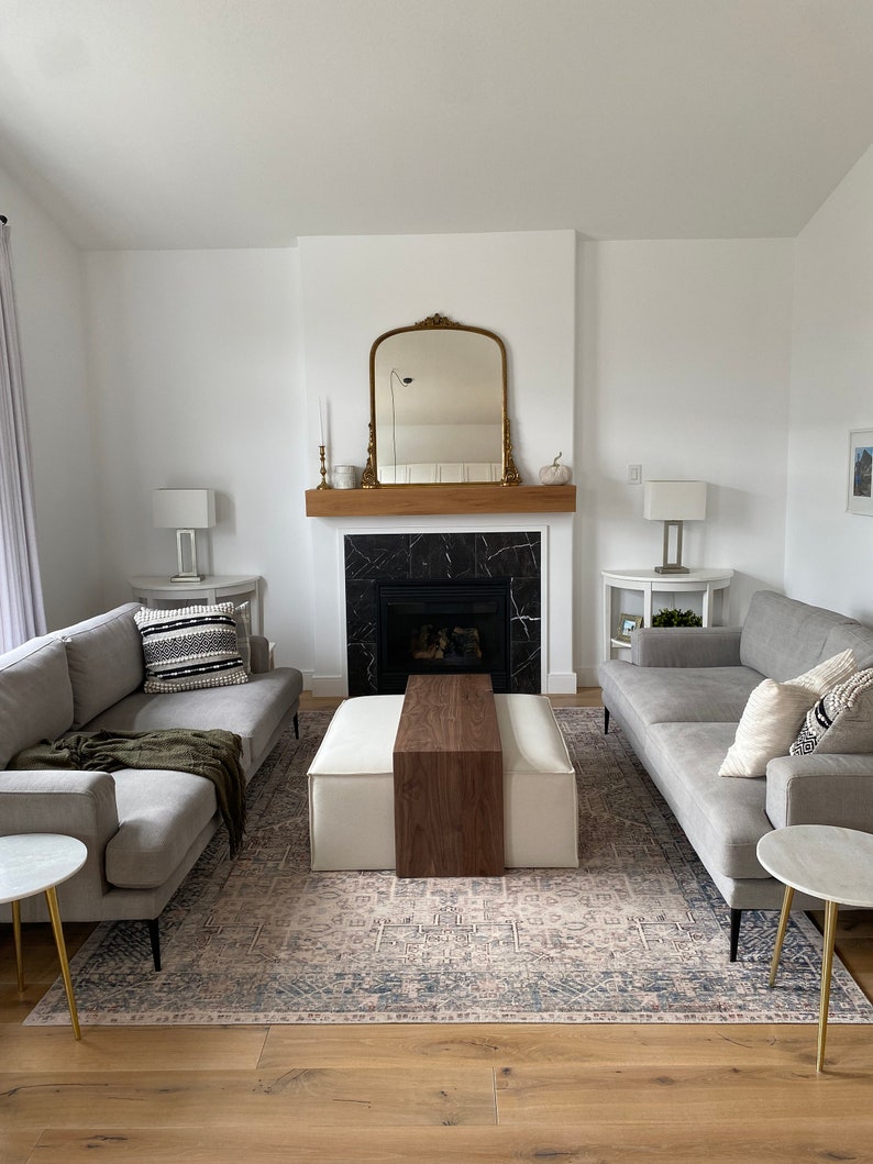 Ottoman Coffee Table on Wheels Custom Ottoman Tray Solid Etsy Canada