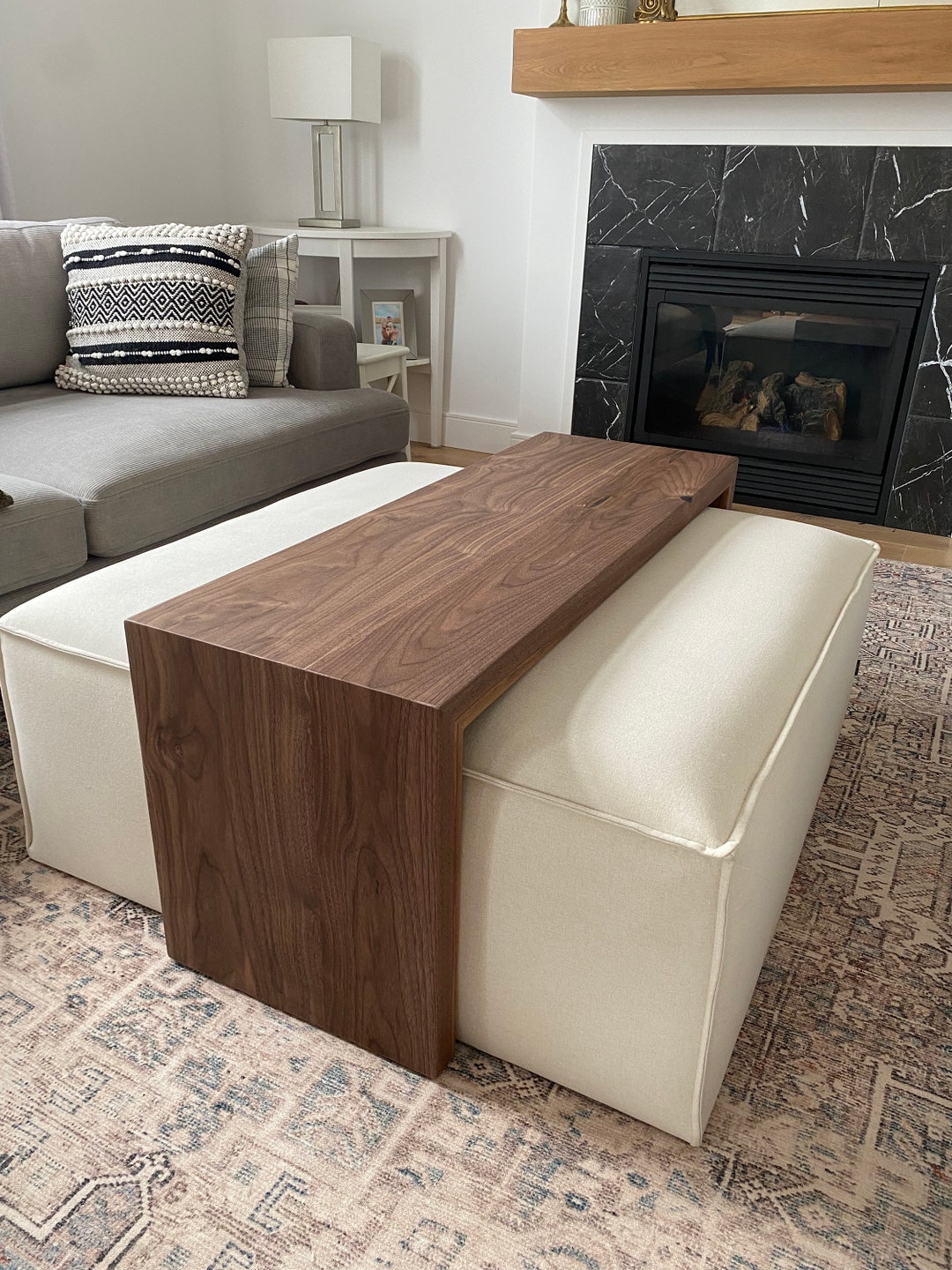 Ottoman with sliding table deals