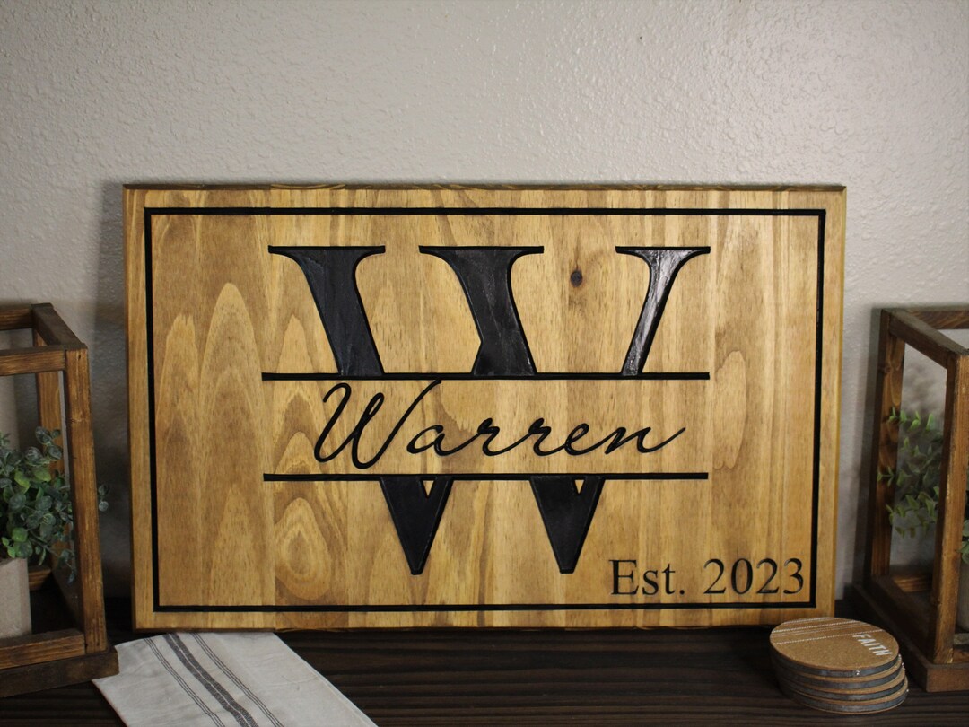 Personalized Wooden Wedding Sign | Carved Rustic Farmhouse Decor - Etsy