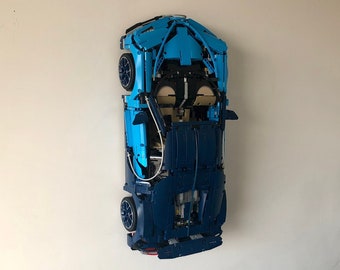 Lego 42083 Bugatti Chiron Wall Mount - 3D Printed Bracket for LEGO Technic 1/8 Scale Supercars - Lego Bugatti Chiron wall display