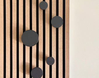 Gancio rotondo per pannelli acustici da parete | Gancio appendiabiti rotondo | Accessori per pannelli murali | Gancio per parete divisoria | Pannelli acustici