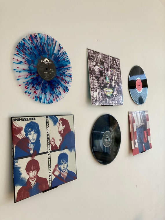 Exhibición de pared de discos de vinilo y portadas de álbumes Soporte de vinilo  Soportes de