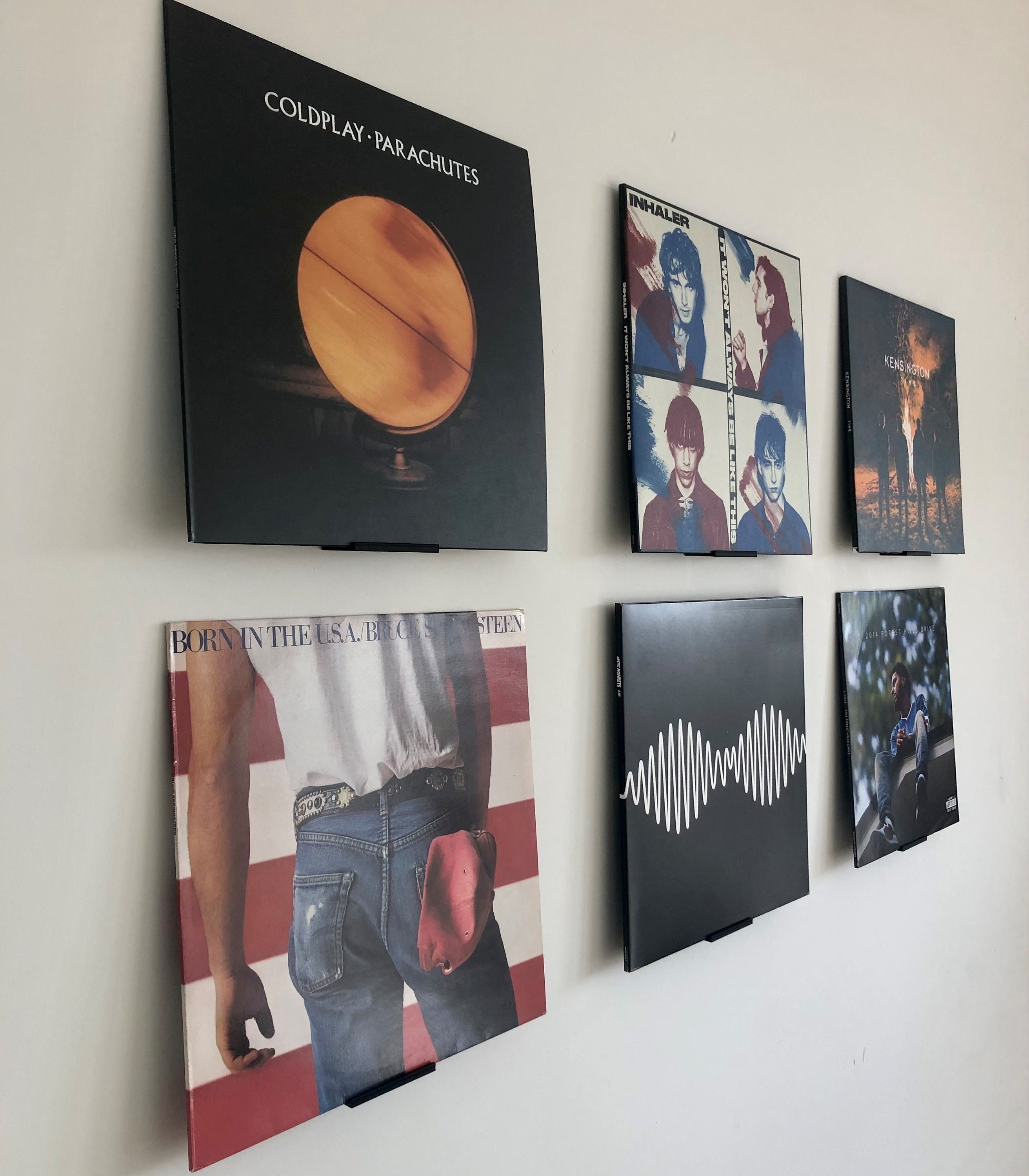 Vinyl Record Holder Wall Mounted LP Display Handcrafted From Copper Pipe  Unique Gift 