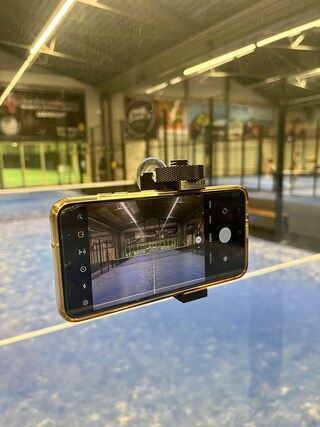 PadelTennis Supporto Per Smartphone E Action Camera Da Rete – Montaggio Senza Attrezzi, Per Analisi Di Partite E Allenamenti, Compatibile Con Tennis, Padel E Badminton