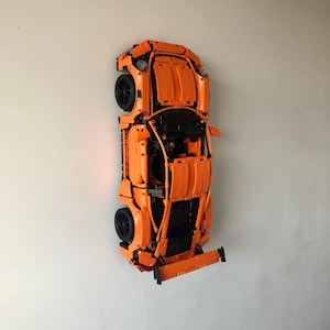 Wall Mount Lego Technic Porsche GT3 RS 42056 | Vertical wall mount for Technic Supercars | Lego Technic wall display | Lego 1/8 scale cars