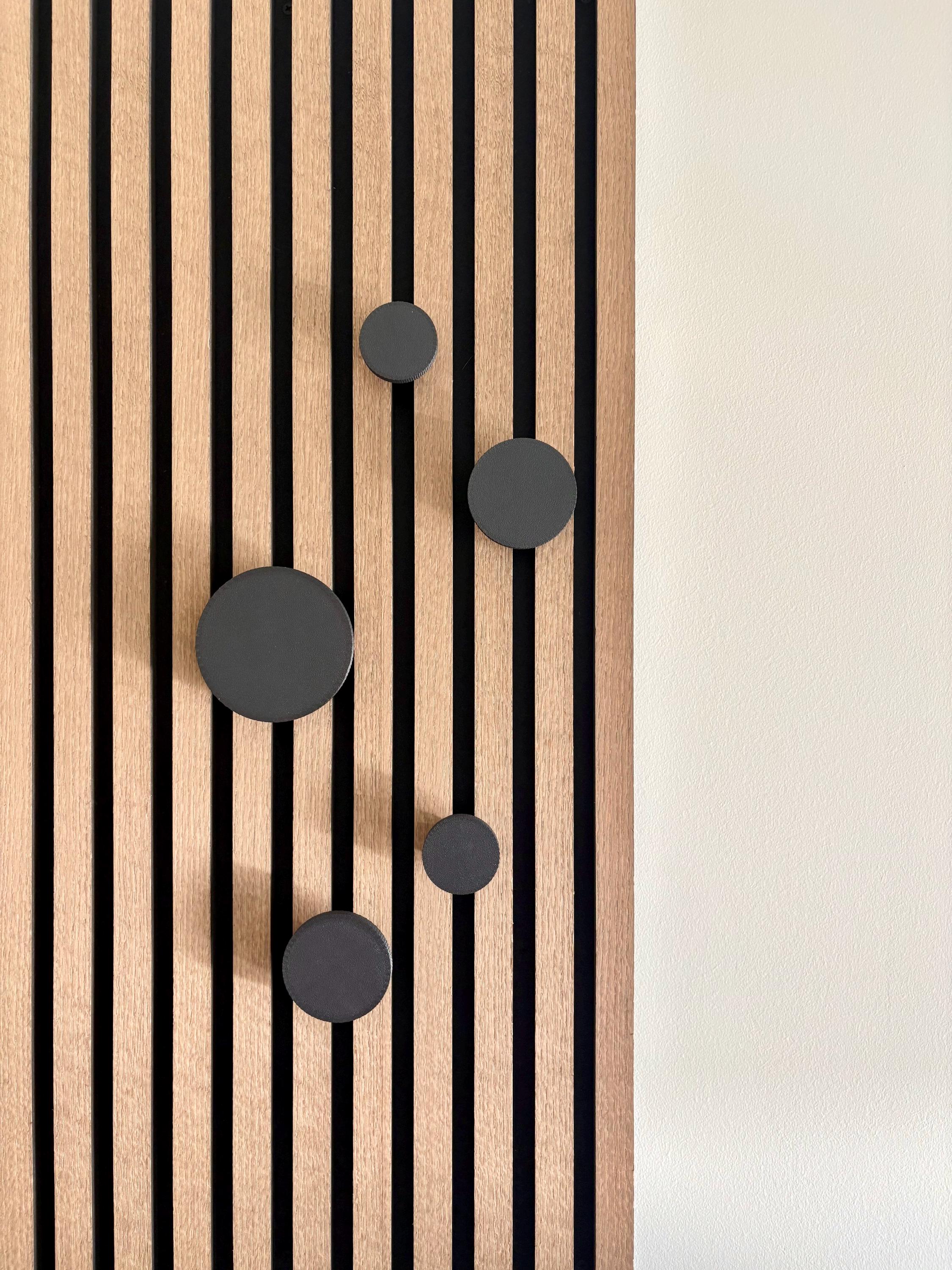 Generisch Ronde haken [rond] zonder boren, akoestische panelen, flexibele montage, haken, kapstok, wandpanelen, kledinghaken (XL (12 cm), 1
