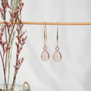 Open Your Heart | Rose Quartz Drop Earrings