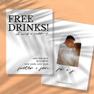 Save the Date Announcement Fully Editable Template With - Etsy