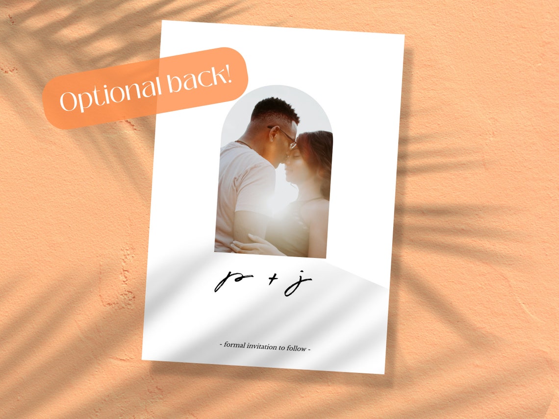 Save the Date Announcement Fully Editable Template With - Etsy
