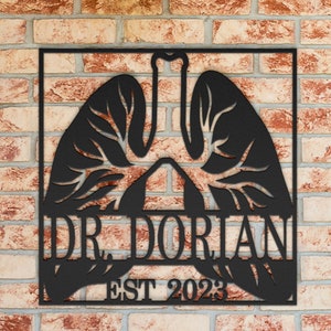 Personalized Anatomical Lung Sign, Pulmonology Office Sign, Custom Pulmonologist Gift, Medical Graduation Gift, Respiratory Gift,Oncologist
