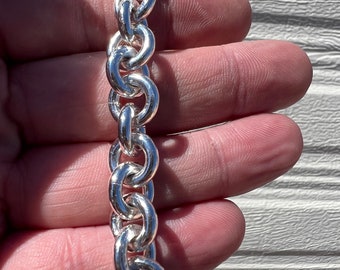 999 Fine Silver round link bracelet