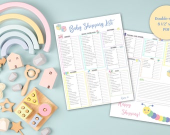 Baby Shopping List, Maternity Leave, New Baby, New Mom, Baby Necessities, Baby Shopping, Shopping Checklist, Digital Download
