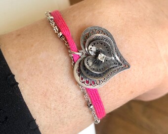 Bracelet Vintage Agatha Avec Breloques Chien - Ancien, Occasion