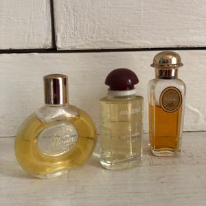 Lot of 3 miniatures of Hermès eau de toilette miniatures perfume, miniature perfume collection, miniature perfume bottles Hermès