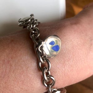 Agatha Paris, very pretty vintage silver bracelet with Cancer astrological sign charms, Agatha Paris charm bracelet, lovely gift